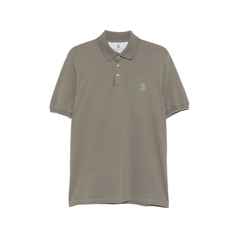 Brunello Cucinelli Men Logo Cotton Polo Shirt